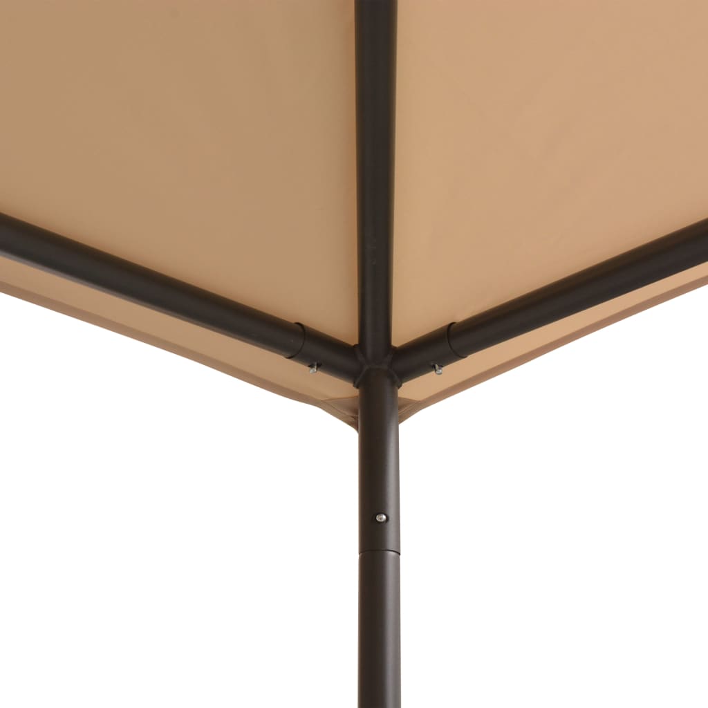 Gazebo Pavilion Tent Canopy 4X4 M Steel Beige