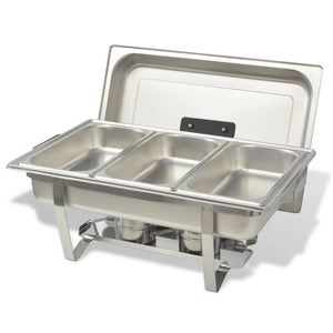 3 Piece Chafing Dish Set Stainless Steel