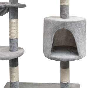 Cat Tree With Sisal Scratching Posts 125 Cm Grey