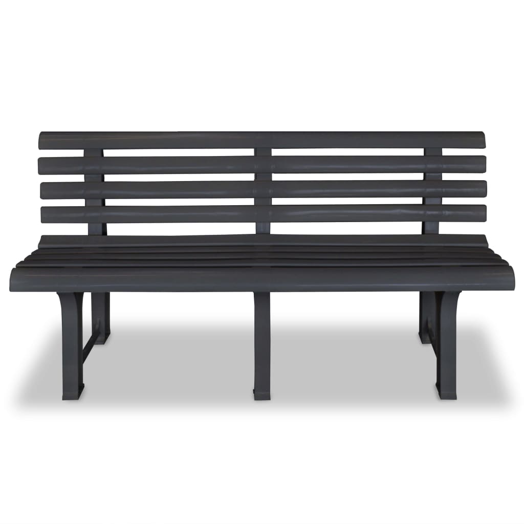 Garden Bench 145.5 Cm Plastic Anthracite