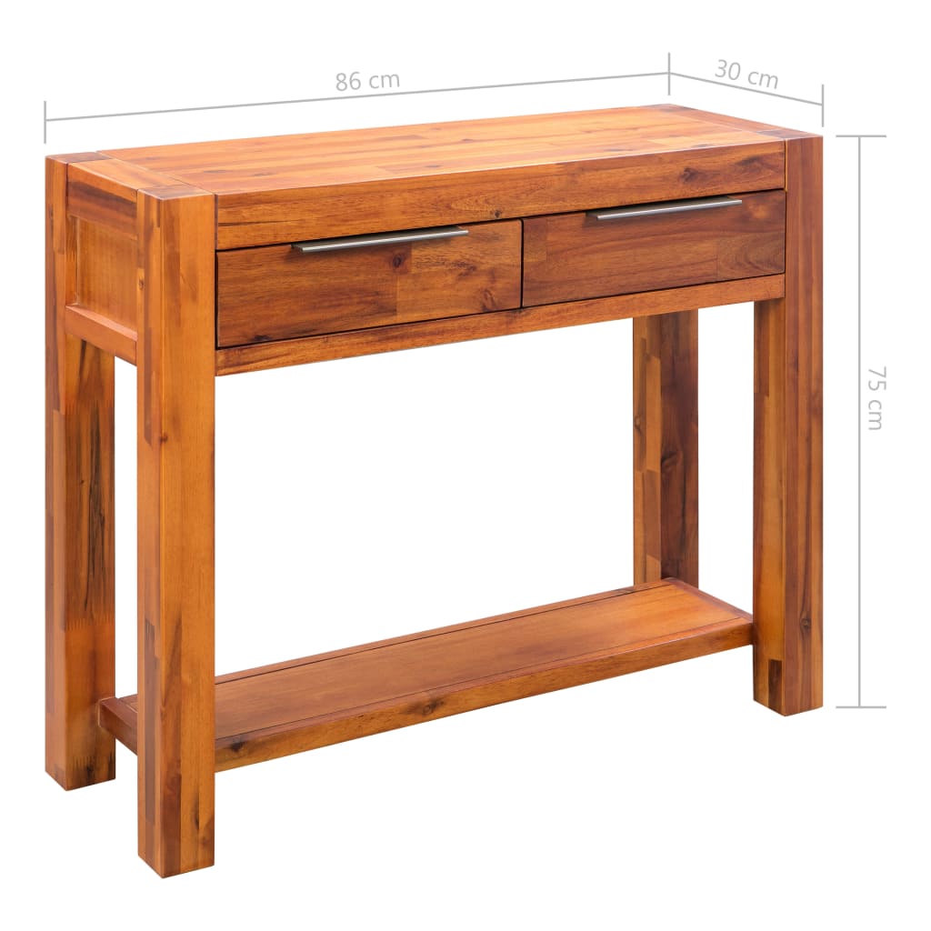 Console Table Solid Acacia Wood 86X30x75 Cm