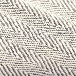 Throw Cotton Herringbone 220X250 Cm Grey