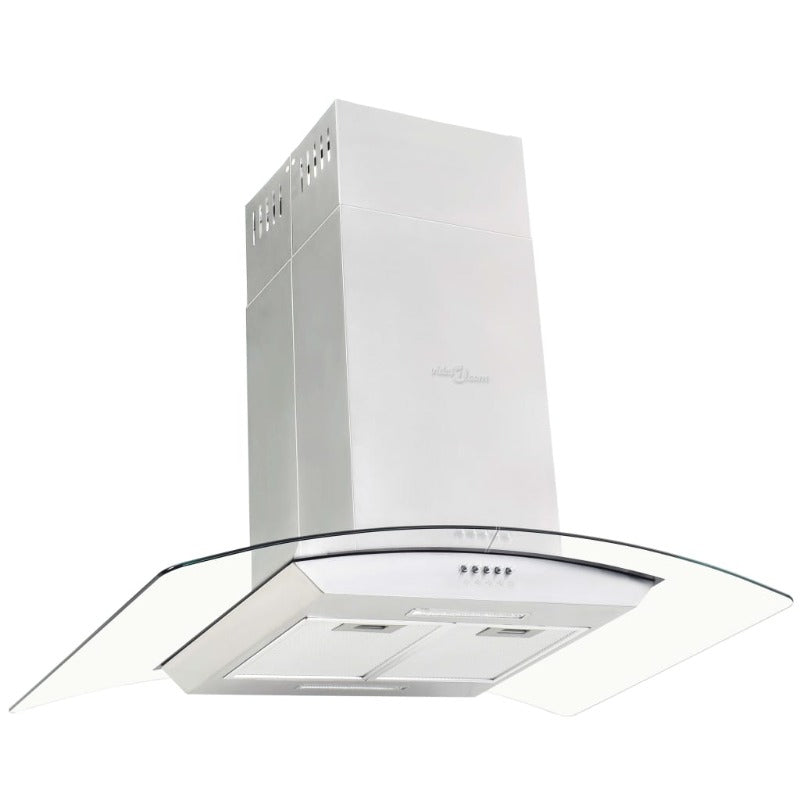 Island Range Hood 90 Cm Stainless Steel 756 M/H Led