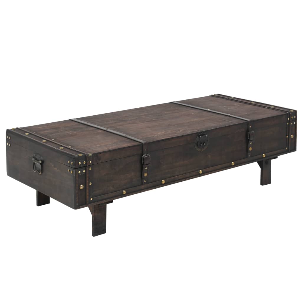 Coffee Table Solid Wood Vintage Style 120X55x35 Cm