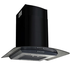 Wall Mounted Range Hood Stainless Steel 756 M/H 60 Cm Black