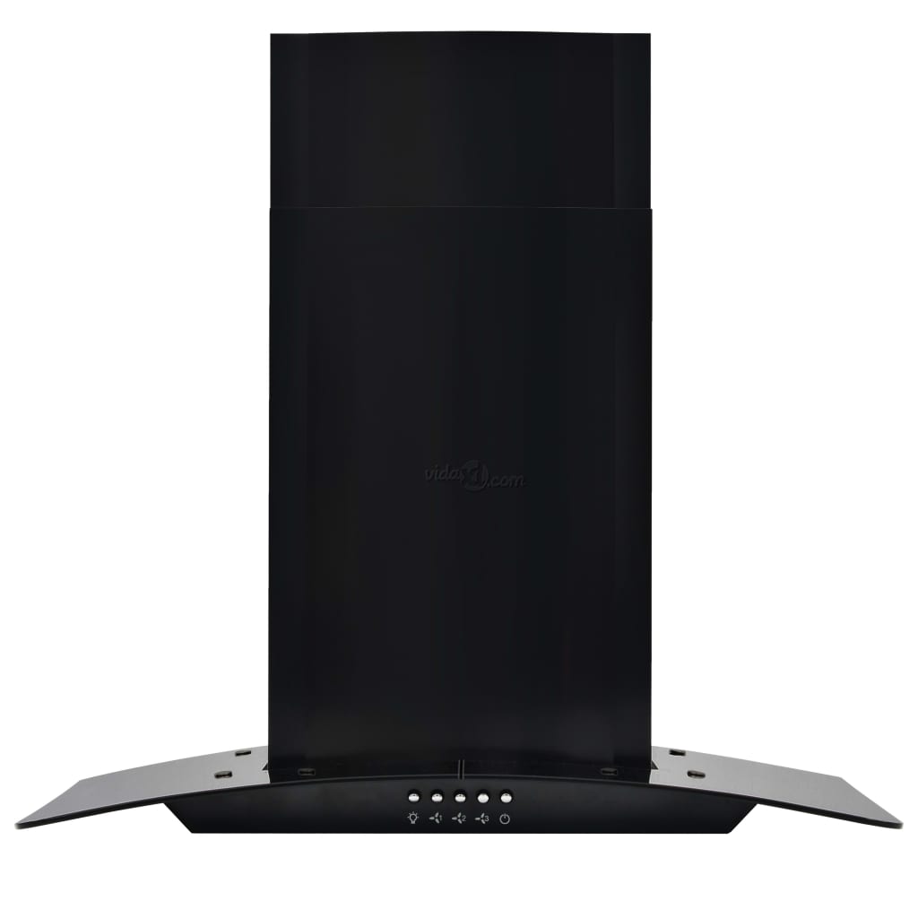 Wall Mounted Range Hood Stainless Steel 756 M/H 60 Cm Black