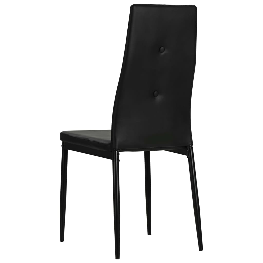 Dining Chairs 4 Pcs Black Faux Leather