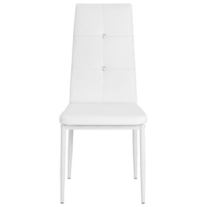 Dining Chairs 4 Pcs White Faux Leather