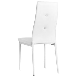 Dining Chairs 4 Pcs White Faux Leather