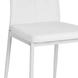 Dining Chairs 4 Pcs White Faux Leather