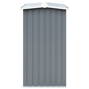 Garden Log Storage Shed Galvanised Steel 172X91x154 Cm Grey