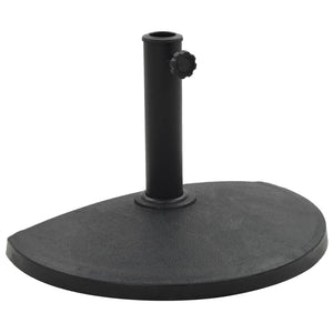 Parasol Base Half Round Polyresin 9 Kg Black