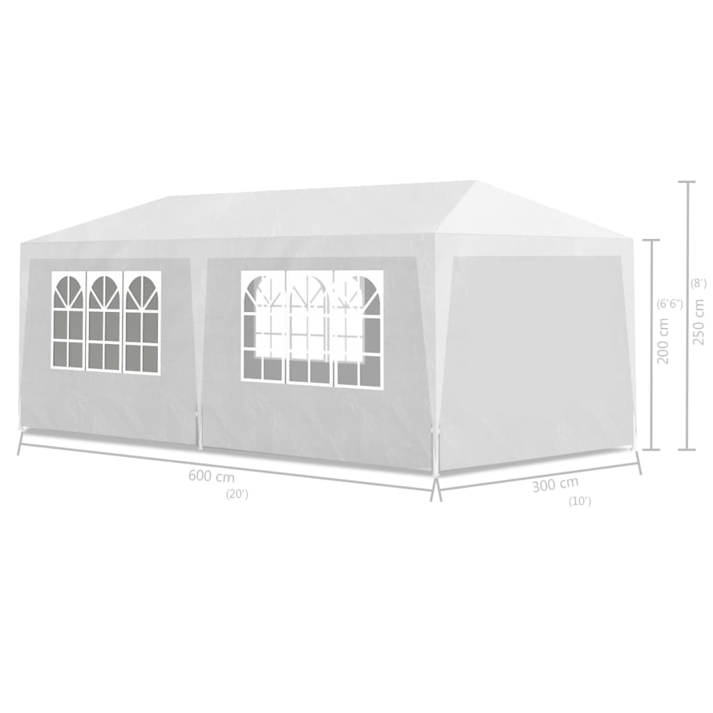 Party Tent 3X6 M White