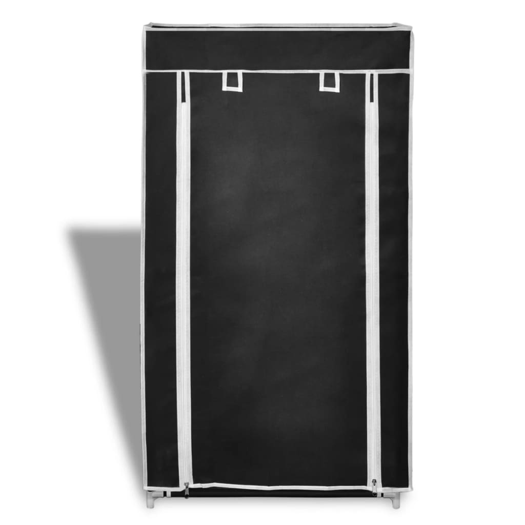 Fabric Shoe Cabinet With Cover 58 X 28 106 Cm Black