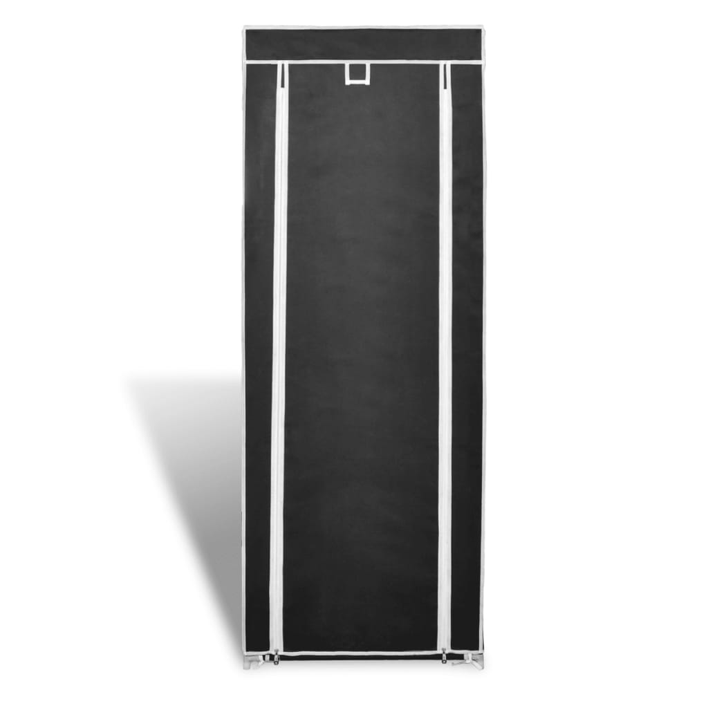 Fabric Shoe Cabinet With Cover 162 X 57 29 Cm Black