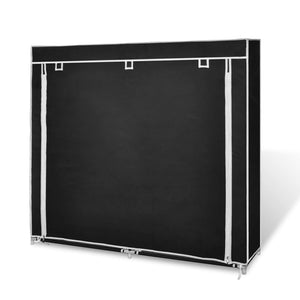 Fabric Shoe Cabinet With Cover 115 X 28 110 Cm Black