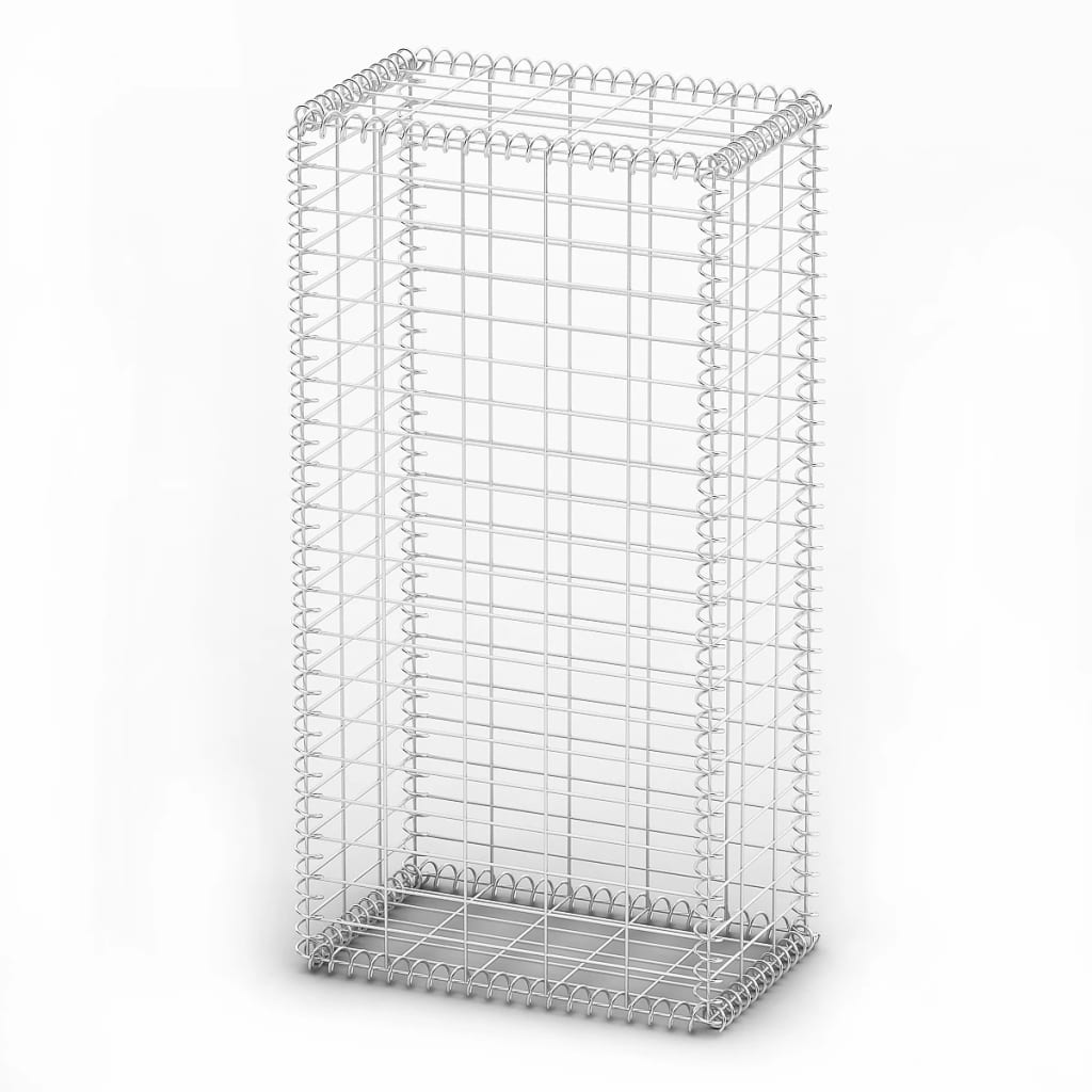 Gabion Basket With Lids Galvanised Wire 100 X 50 30 Cm