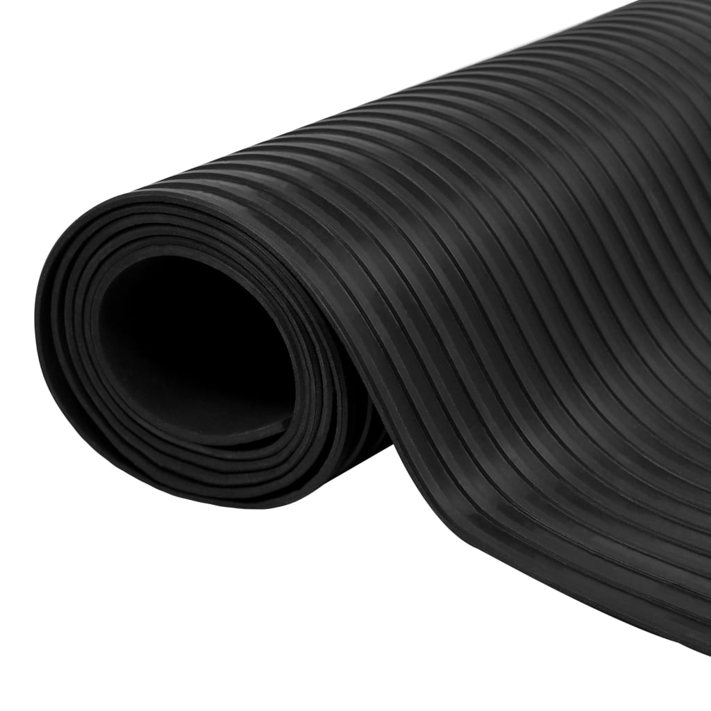 Rubber Floor Mat Anti-Slip 2 X 1 Broad Ribbed