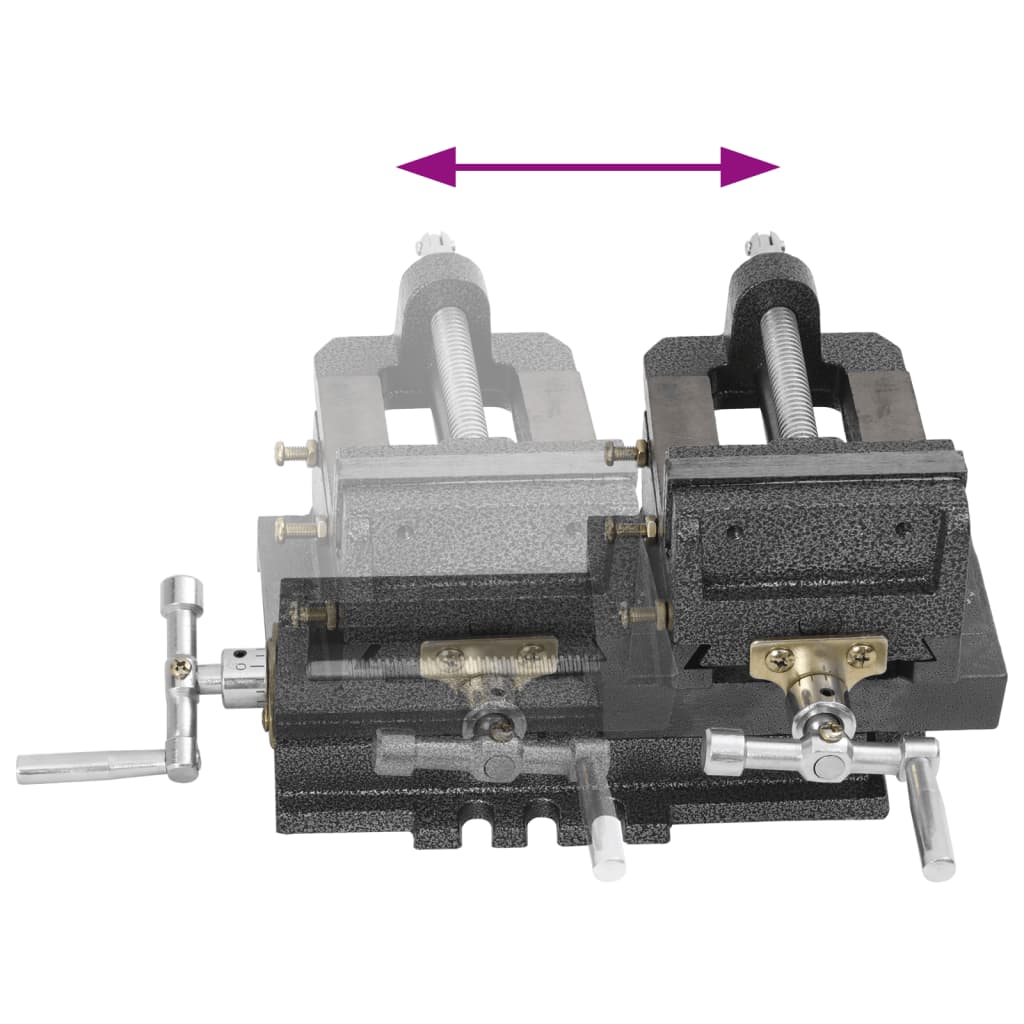 Manually Operated Cross Slide Drill Press Vice 78 Mm