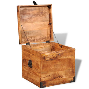 Storage Chest Cubic Rough Mango Wood