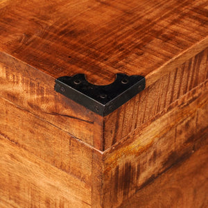 Storage Chest Cubic Rough Mango Wood