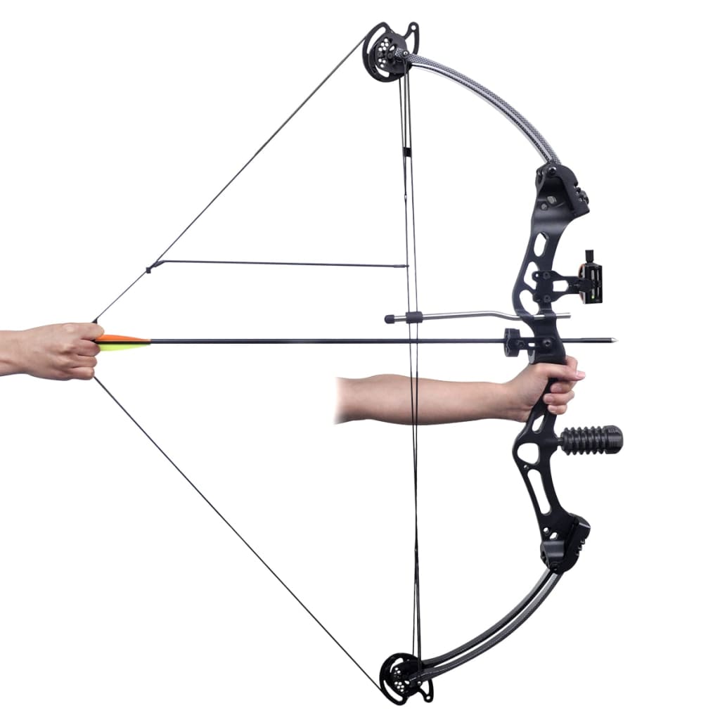 Adult Compound Bow With Accessories And Fiberglass Arrows