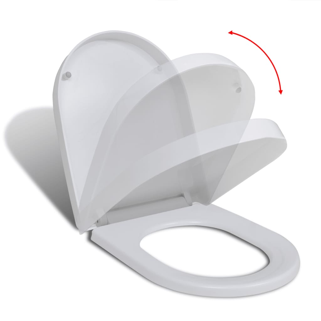 Soft-Close Toilet Seat With Quick-Release Design White Square