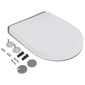 Soft-Close Toilet Seat With Quick-Release Design White Square