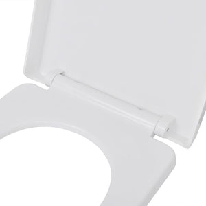 Soft-Close Toilet Seat With Quick-Release Design White Square