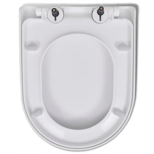 Soft-Close Toilet Seat With Quick-Release Design White Square