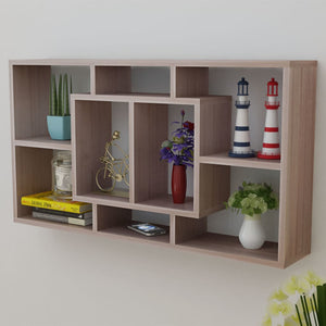 Floating Wall Display Shelf 8 Compartments