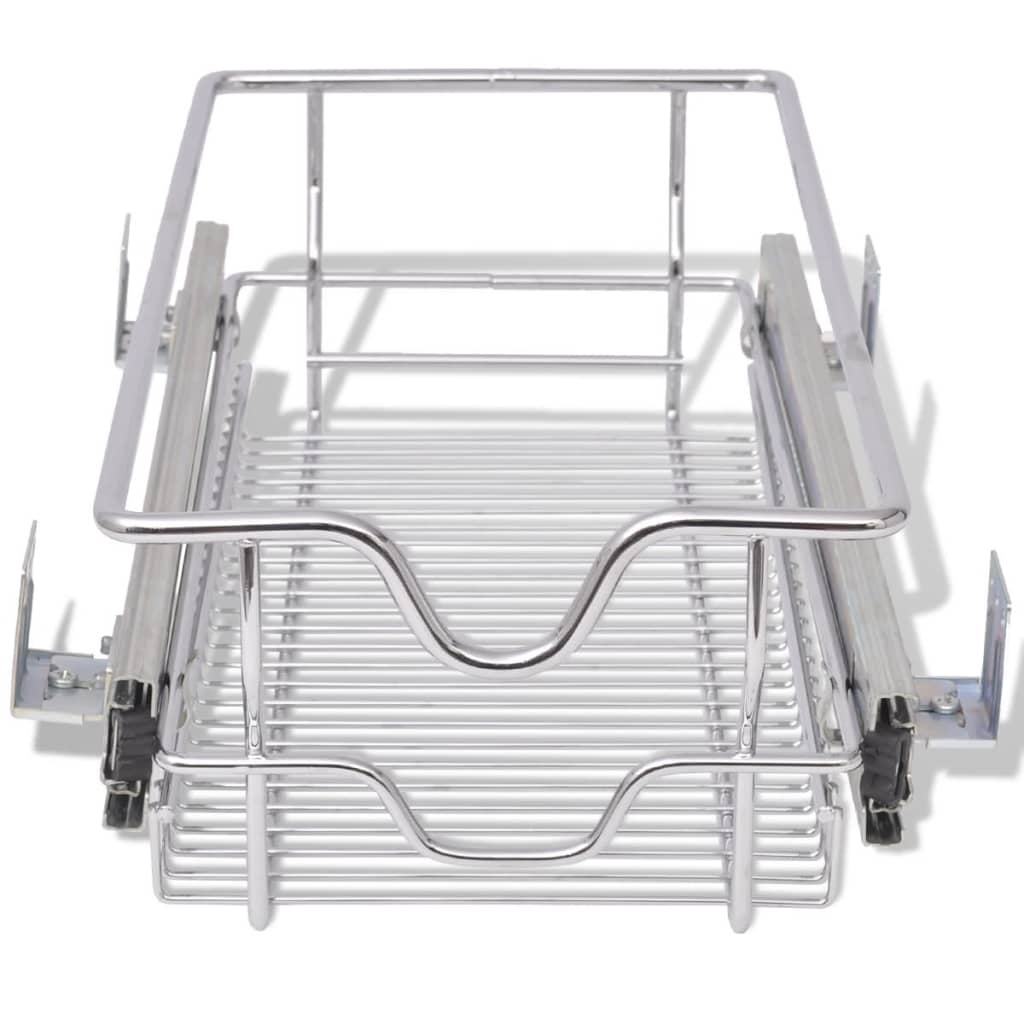 Pull-Out Wire Baskets 2 Pcs Silver 300 Mm