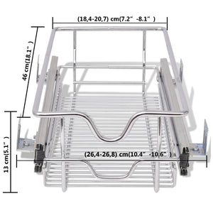 Pull-Out Wire Baskets 2 Pcs Silver 300 Mm