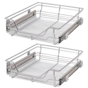 Pull-Out Wire Baskets 2 Pcs Silver 500 Mm