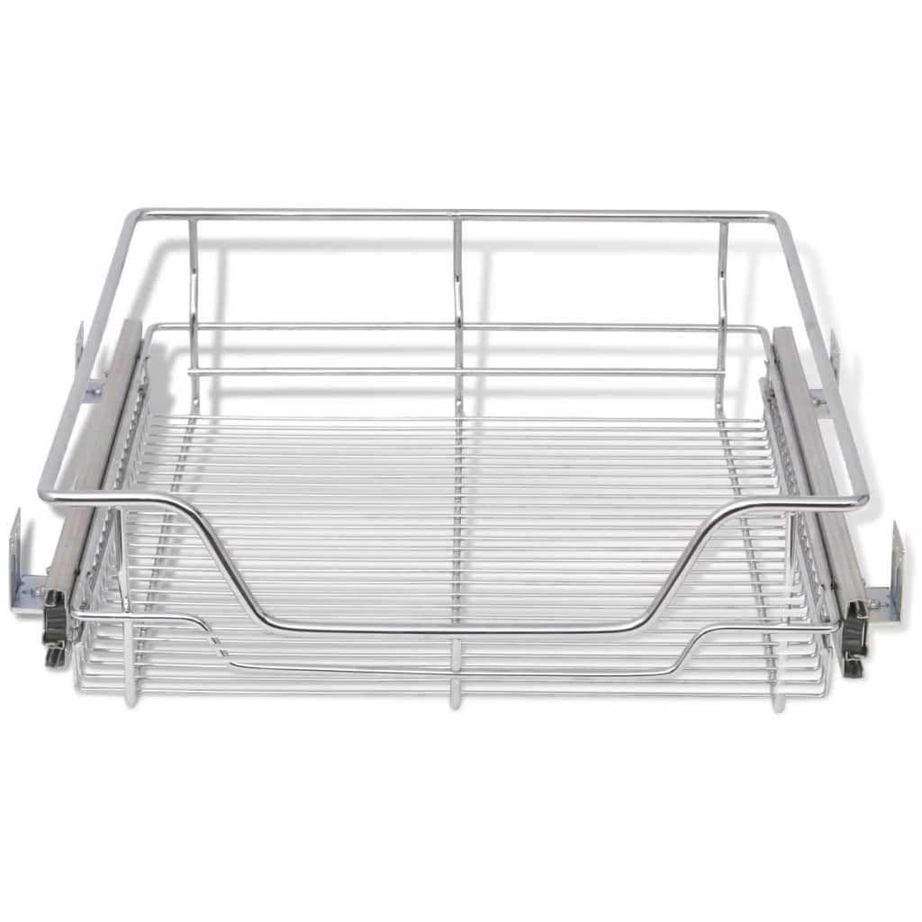 Pull-Out Wire Baskets 2 Pcs Silver 500 Mm