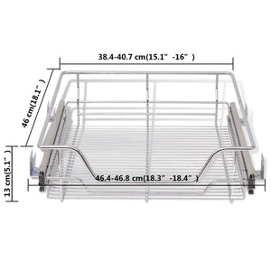 Pull-Out Wire Baskets 2 Pcs Silver 500 Mm