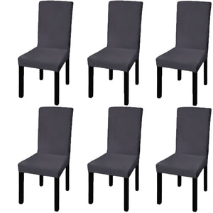 Straight Stretchable Chair Cover 6 Pcs