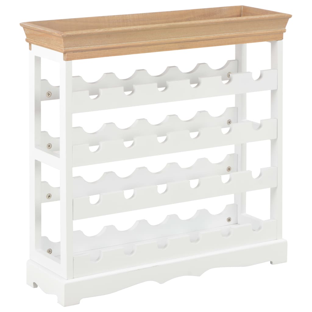 Wine Cabinet White 70X22.5X70.5 Cm Mdf