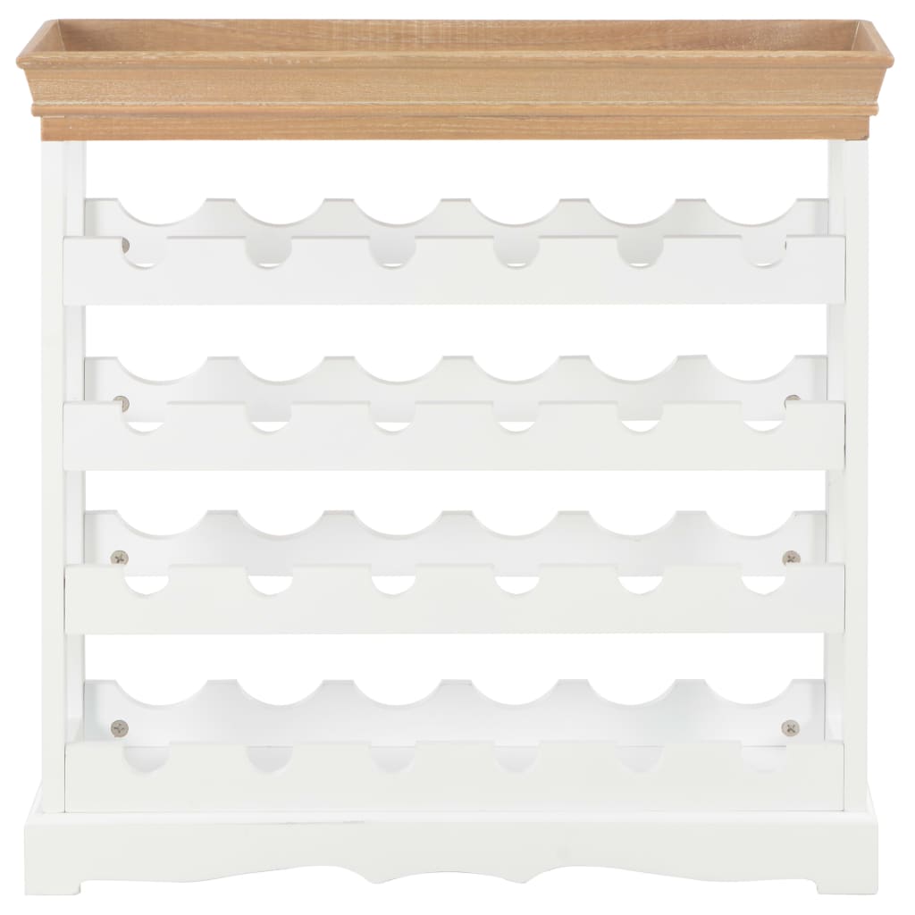 Wine Cabinet White 70X22.5X70.5 Cm Mdf