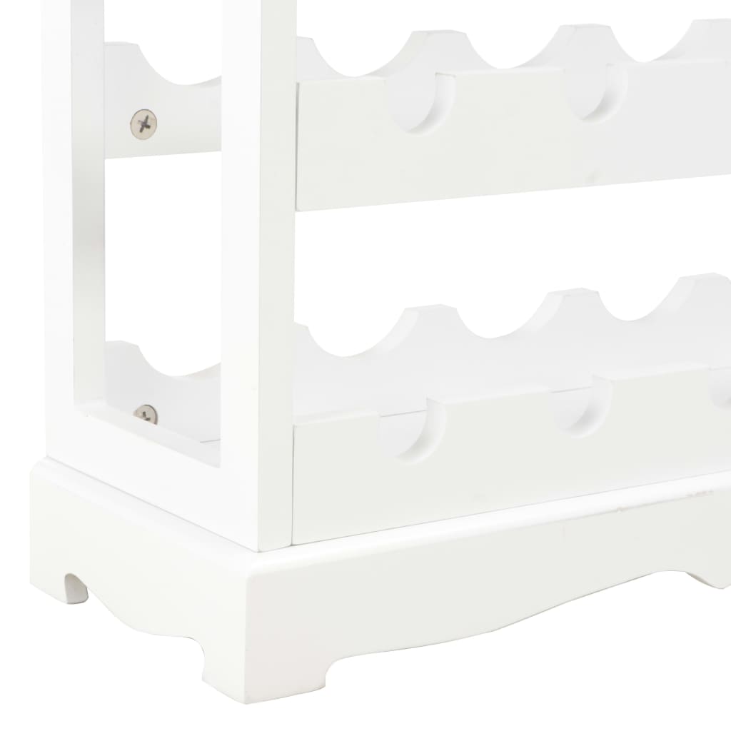 Wine Cabinet White 70X22.5X70.5 Cm Mdf