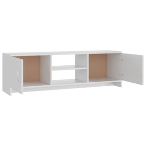 Tv Cabinet White 120X30x37.5 Cm Engineered Wood