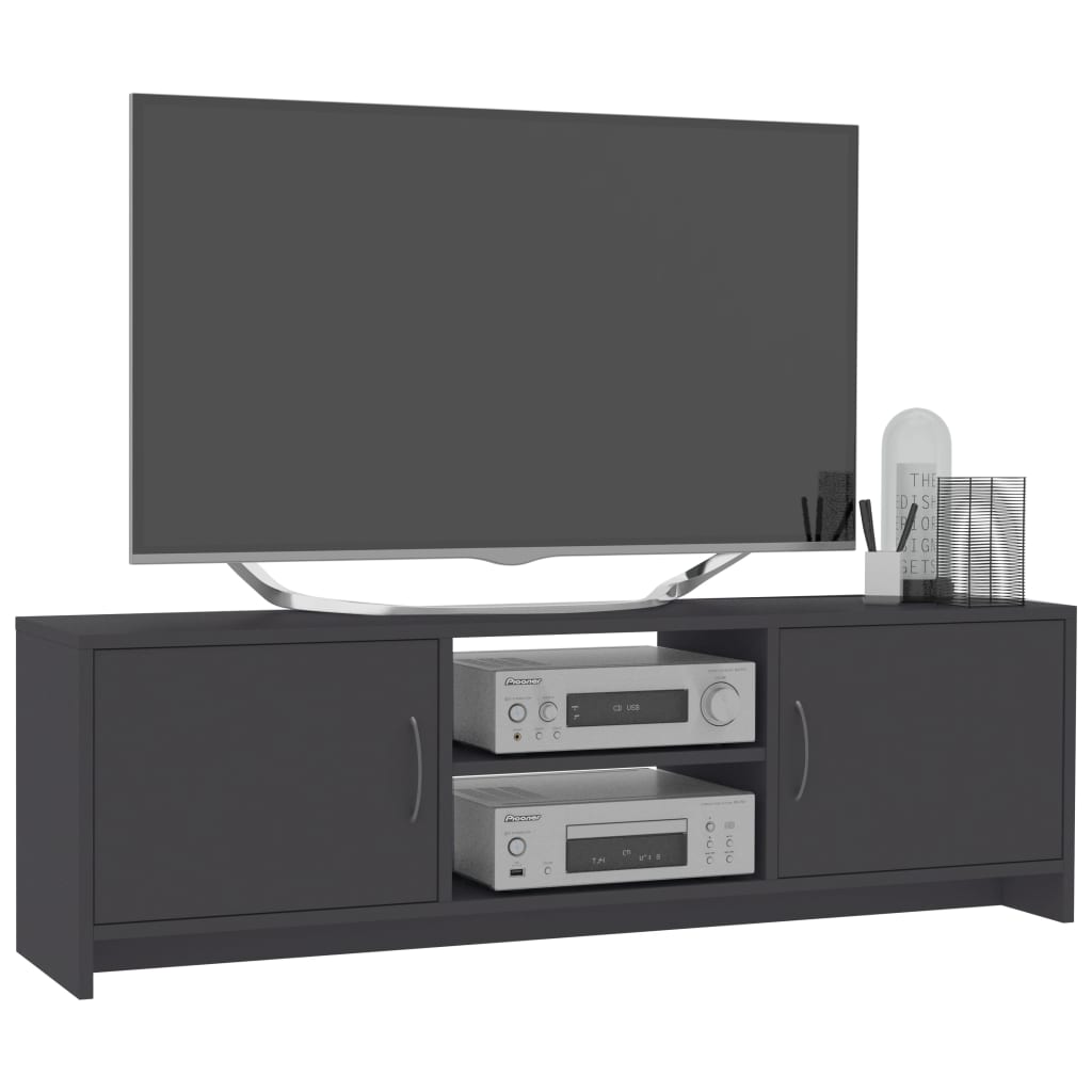 Tv Cabinet Grey 120X30x37.5 Cm Engineered Wood