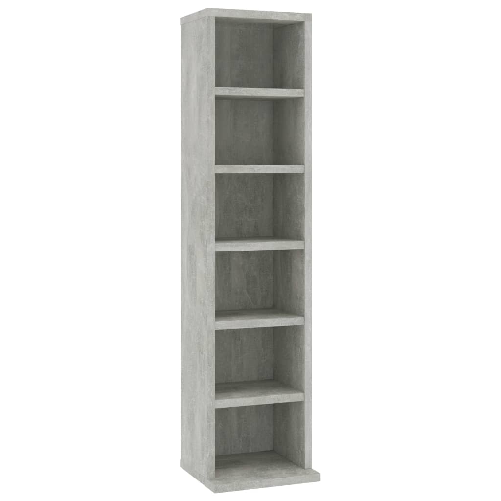 Cd Cabinet Concrete Grey 21X20x88 Cm Engineered Wood