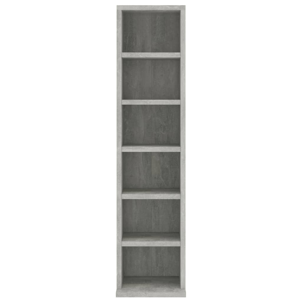 Cd Cabinet Concrete Grey 21X20x88 Cm Engineered Wood