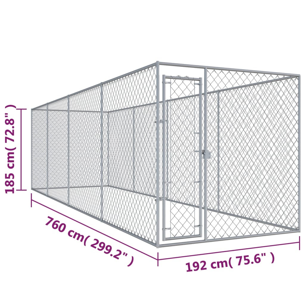 Outdoor Dog Kennel 760X192x185 Cm