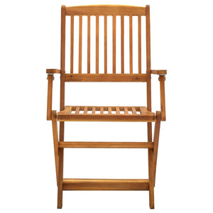 Folding Outdoor Chairs 2 Pcs Solid Acacia Wood