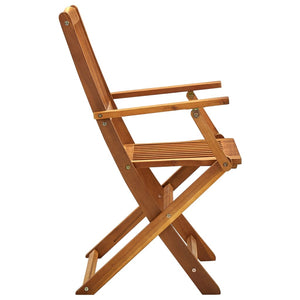 Folding Outdoor Chairs 2 Pcs Solid Acacia Wood