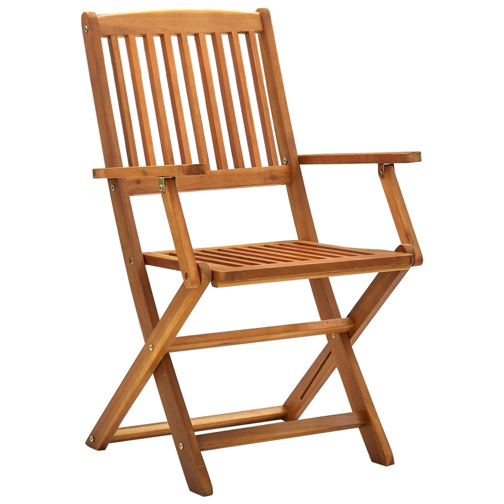 Folding Outdoor Chairs 4 Pcs Solid Acacia Wood