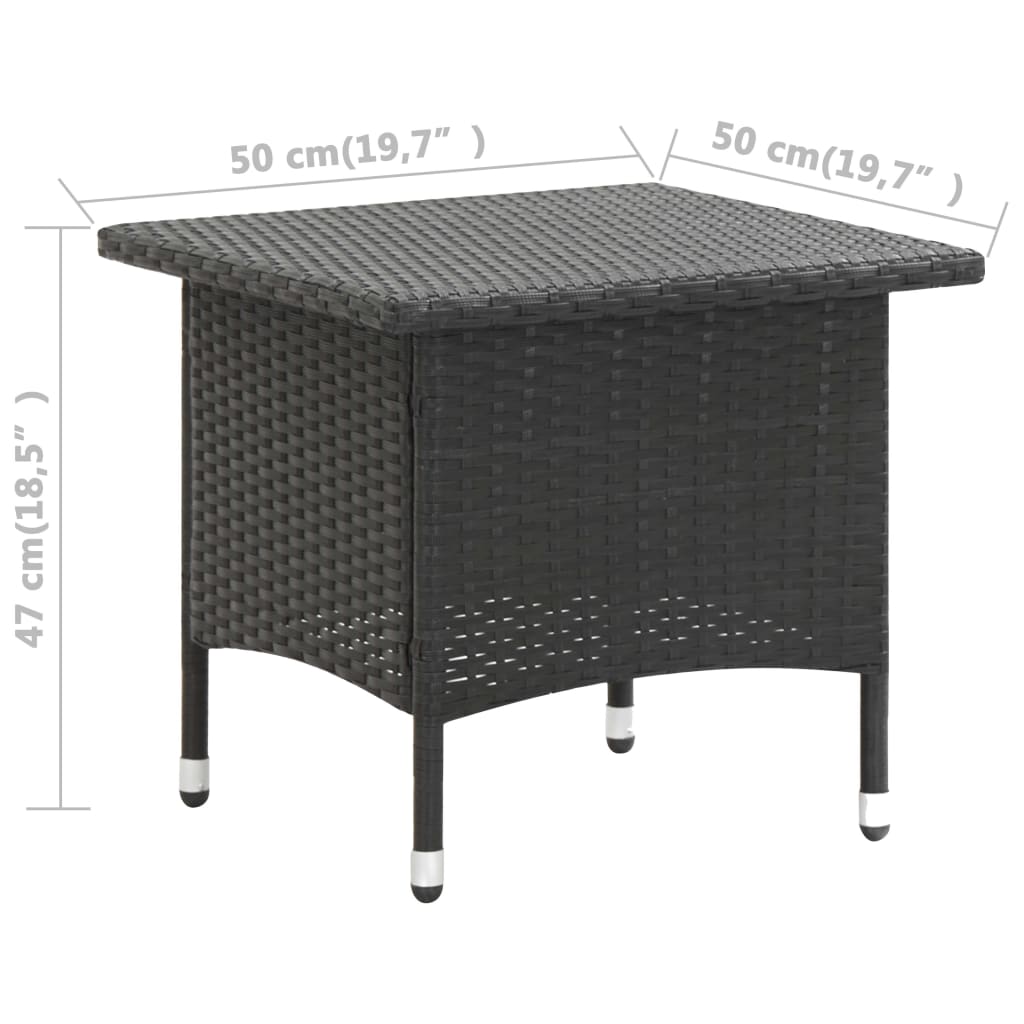 Tea Table 50X50x47 Cm Poly Rattan