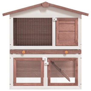 Outdoor Rabbit Hutch 3 Doors Wood